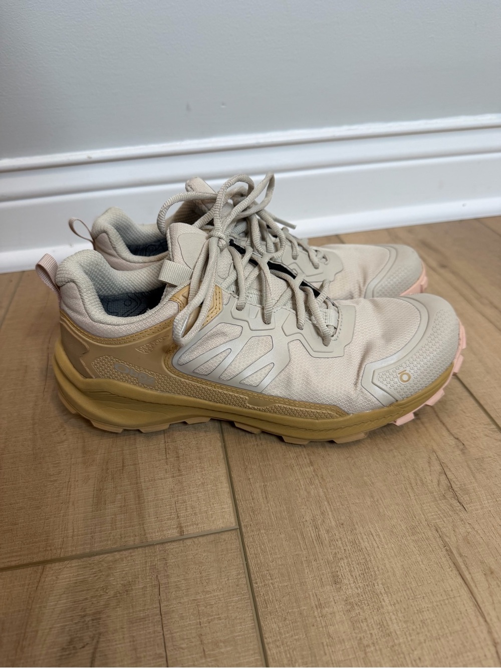 Oboz Katabatic Low B-DRY Waterproof Hiking Shoes Women’s 8.5 Beige Pink Trail